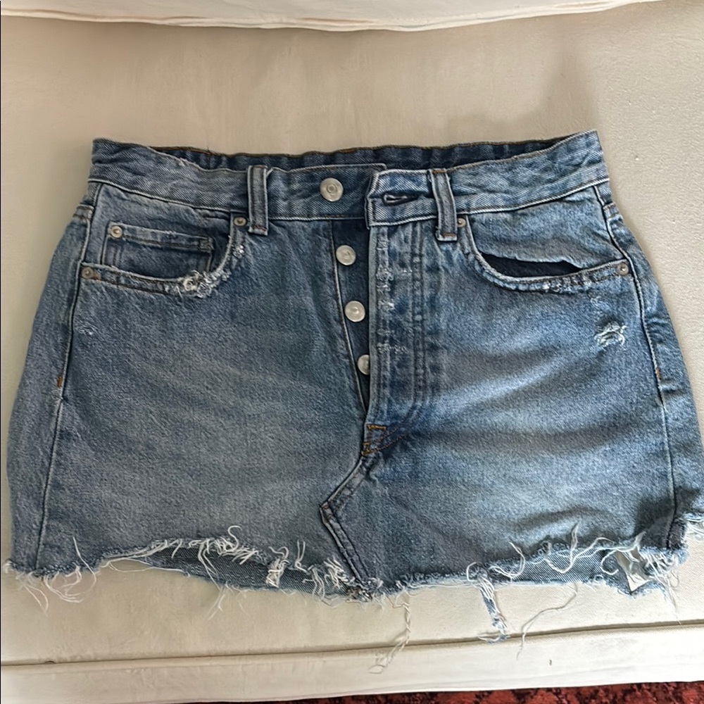 H&M Blue Denim Mini Skirt